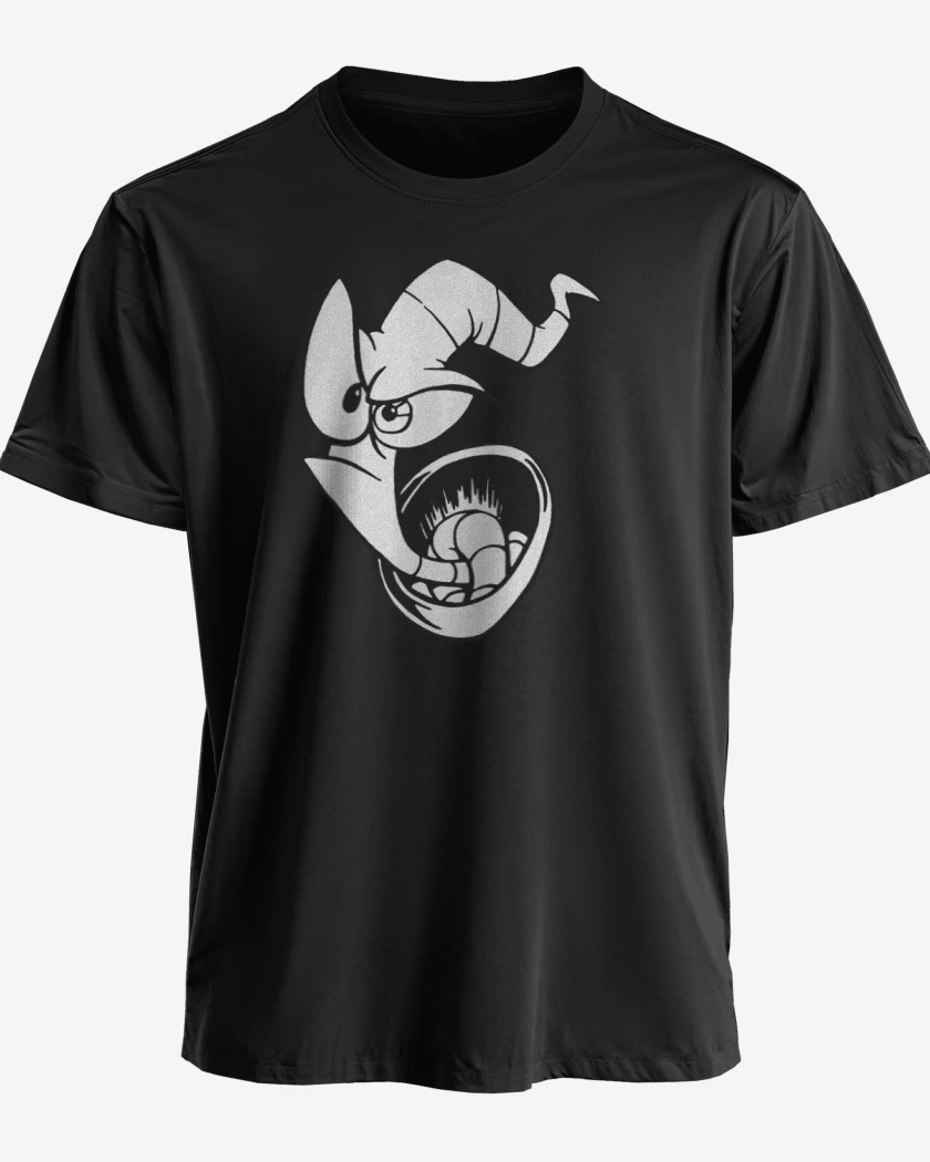 Polera premium Negro de earthworm jim