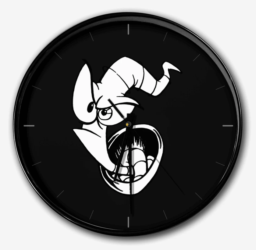 Reloj Negro de earthworm jim