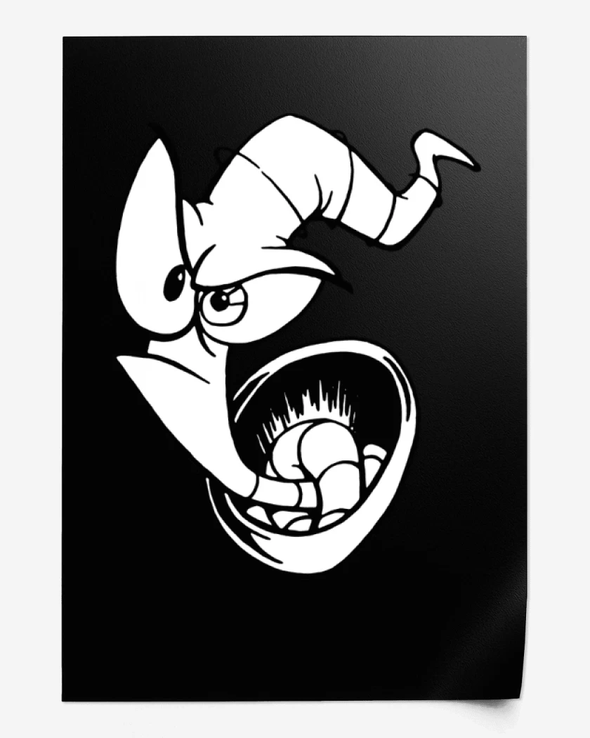 Print Negro de earthworm jim