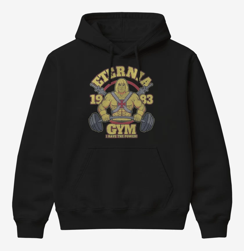 Poleron Canguro básico Negro de ETERNIA GYM