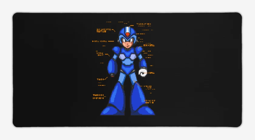 Mouse pad Gamer Negro de Megaman x intro