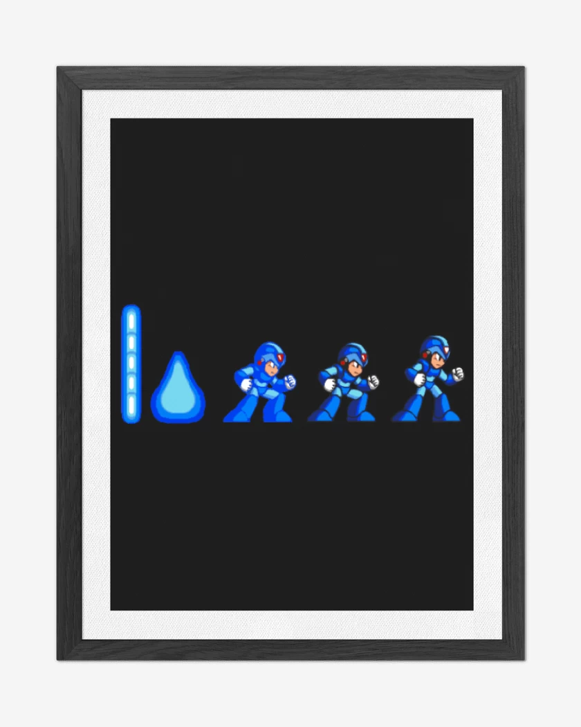 Cuadro decorativo Negro de Megaman x inicio