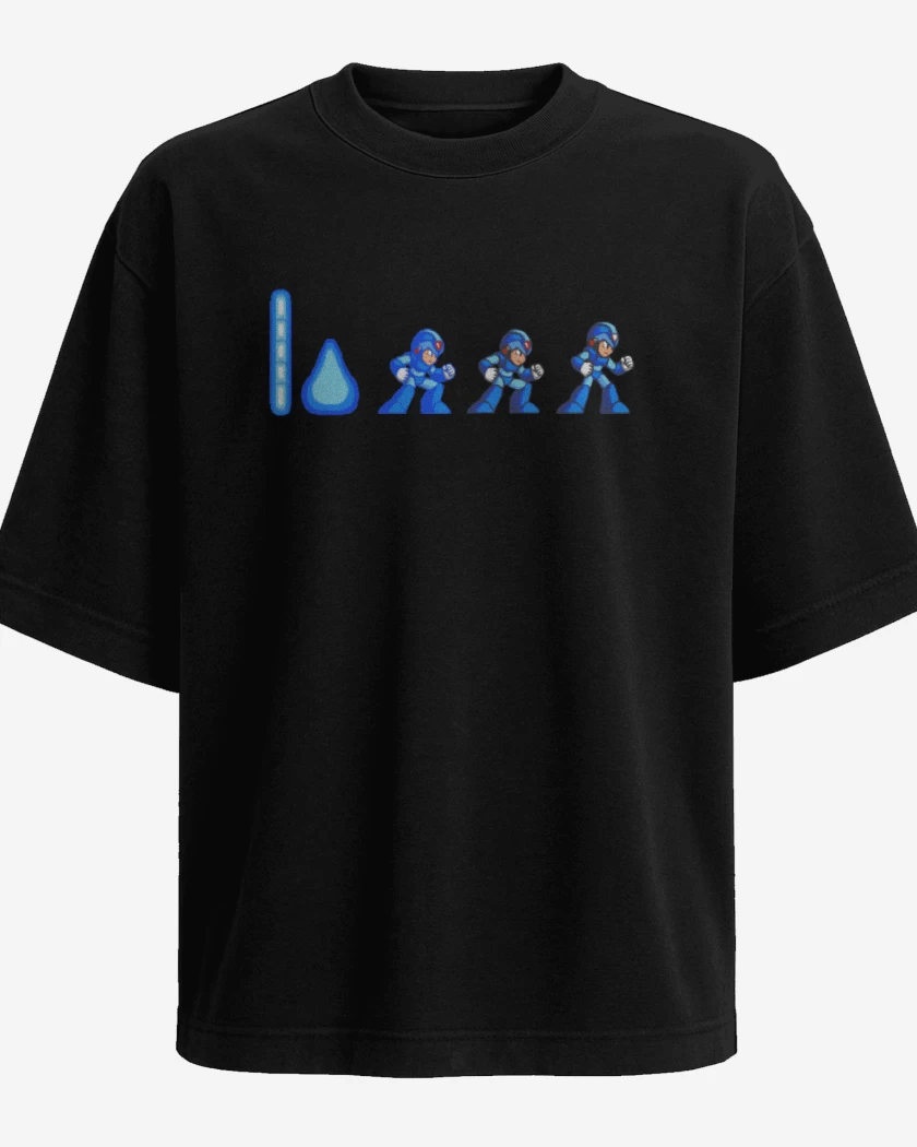 Polera Oversize Negro de Megaman x inicio