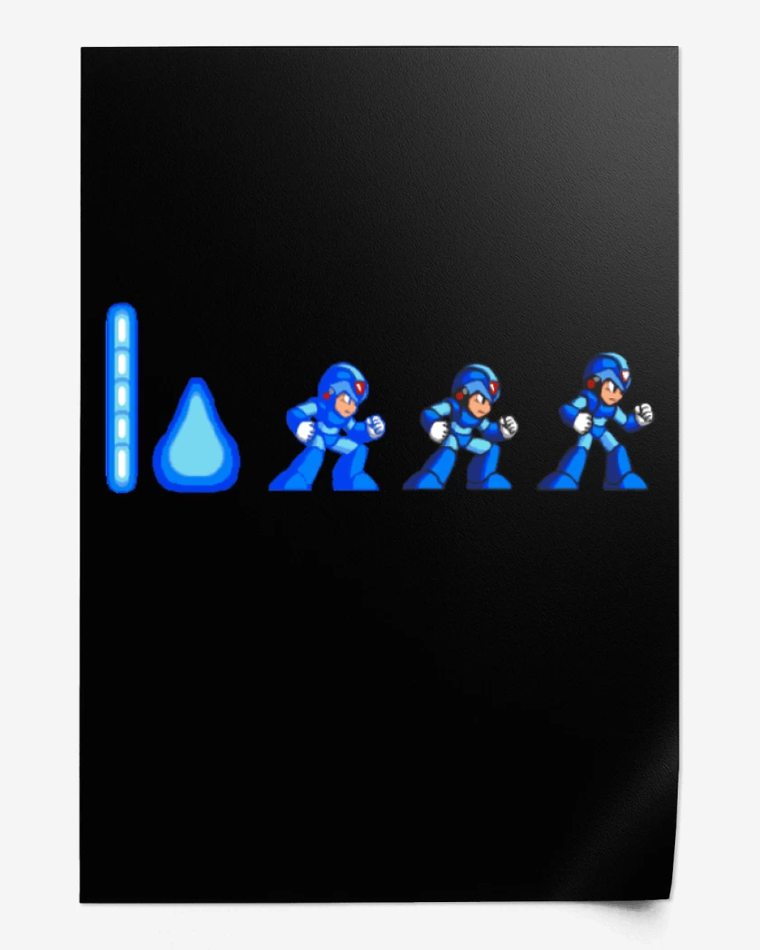 Print Negro de Megaman x inicio