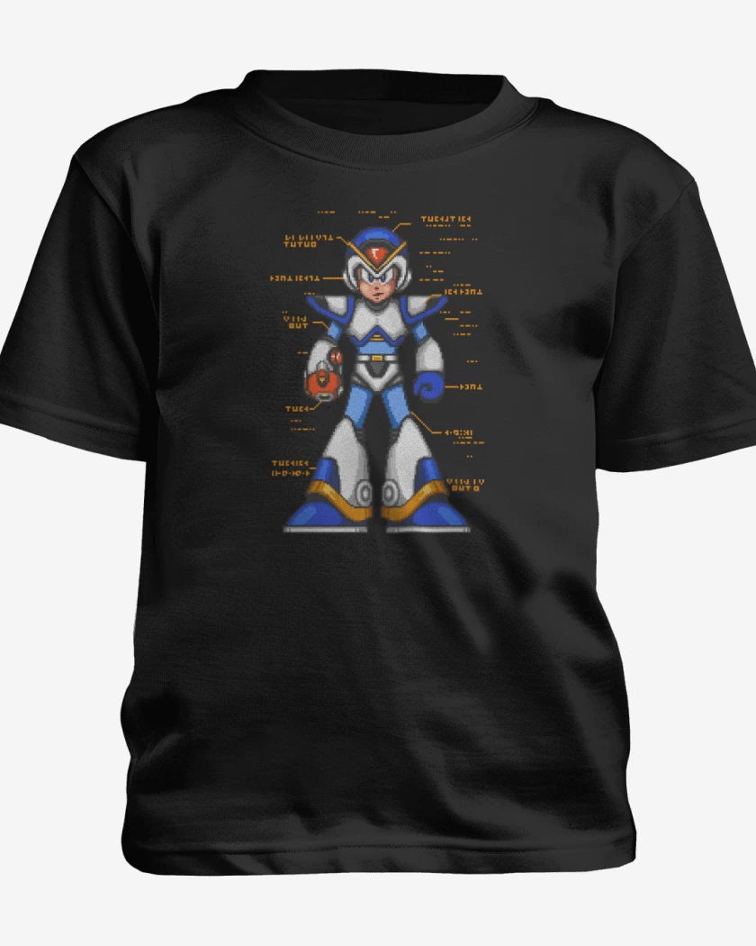 Polera de niño Megaman x armadura frontal