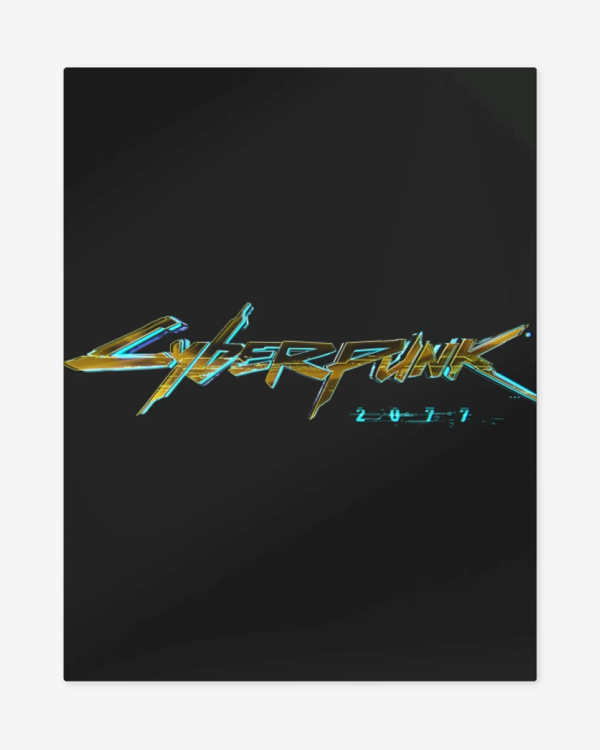 Print metalico Negro de Cyberpunk 2077