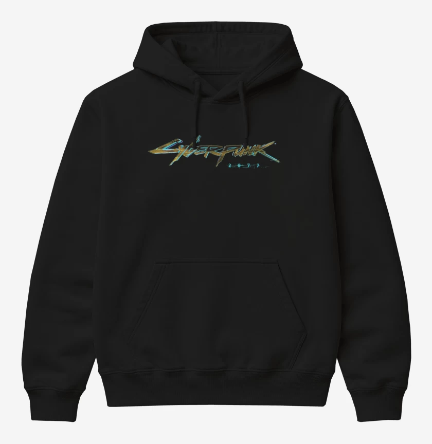 Poleron Canguro básico Negro de Cyberpunk 2077
