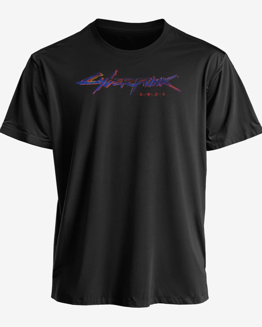 Polera premium Negro de cyberpunk 2077 2