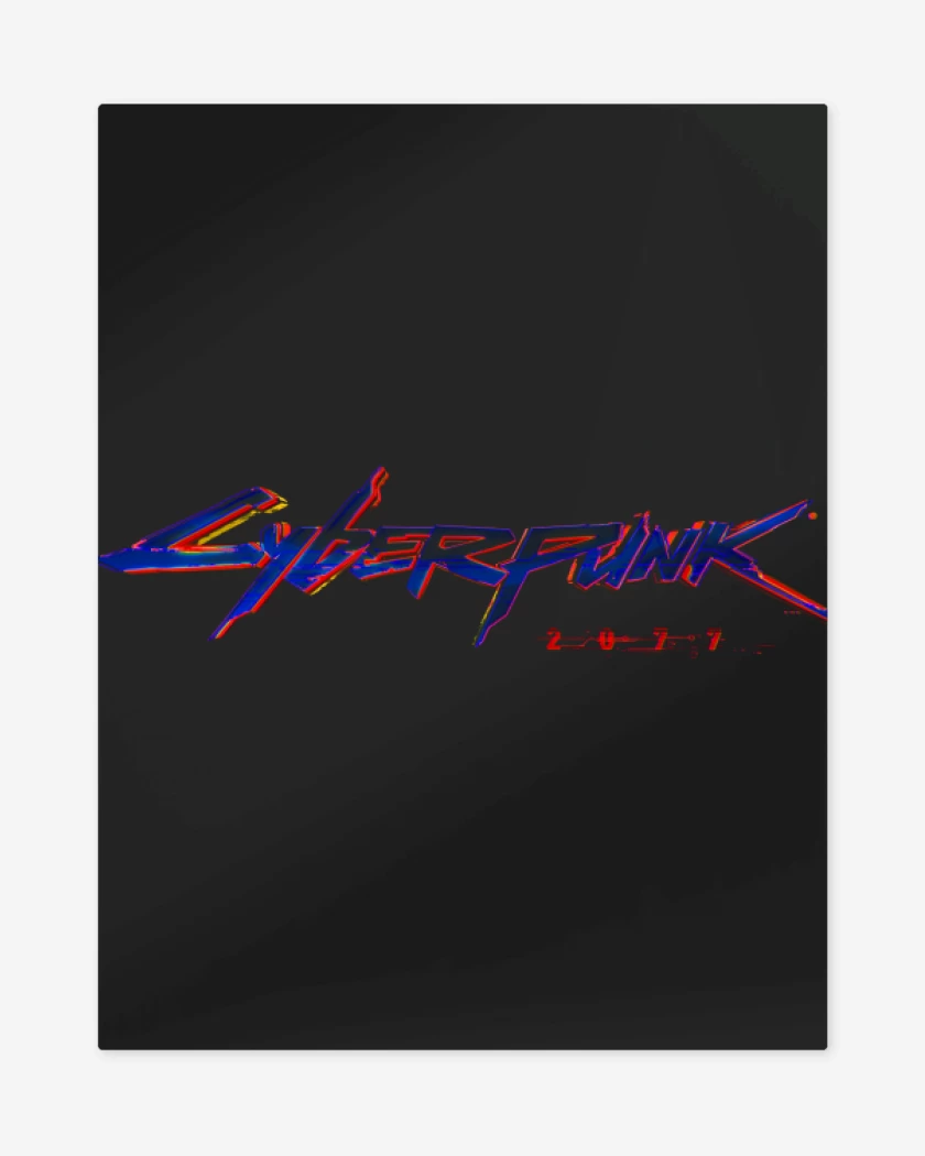 Print metalico Negro de cyberpunk 2077 2