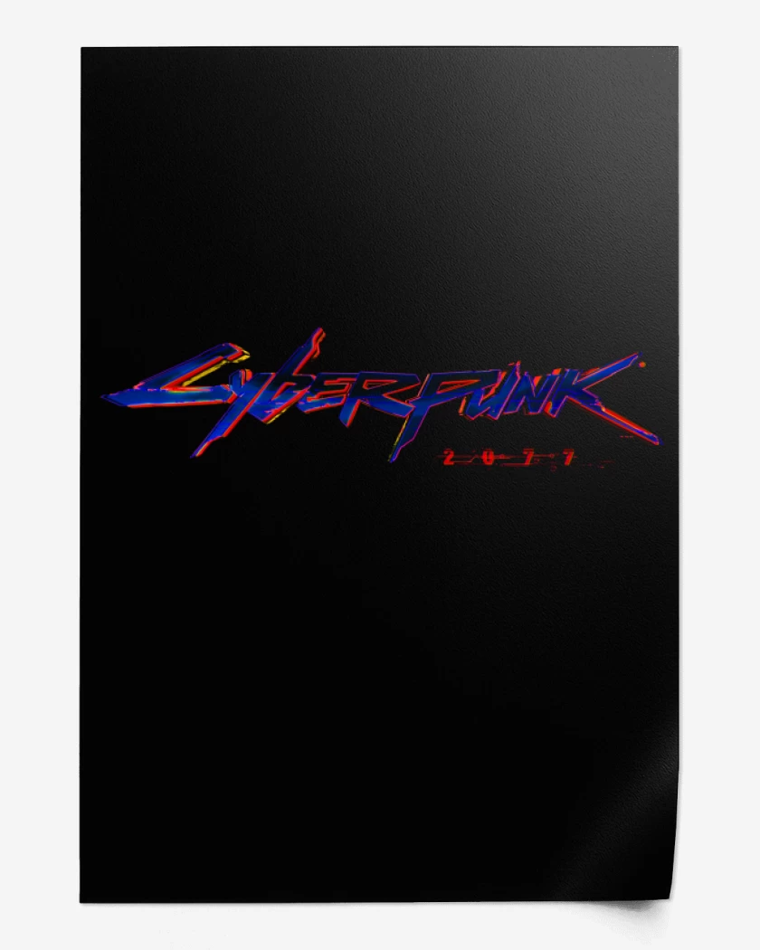 Print Negro de cyberpunk 2077 2