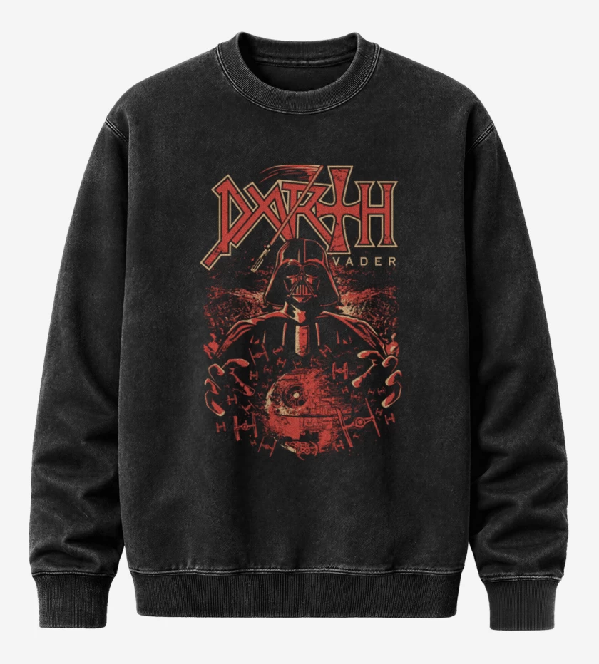 Poleron Polo Acid Wash Negro de Darth