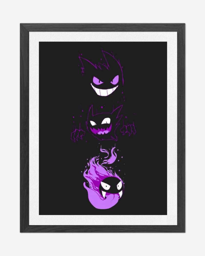 Cuadro decorativo Negro de Poke ghost