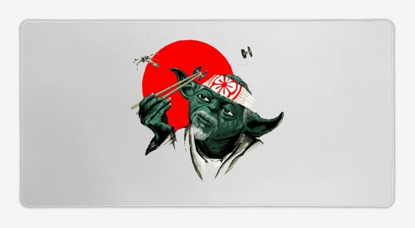 Mouse pad Gamer Blanco de Yoda Miyagi 