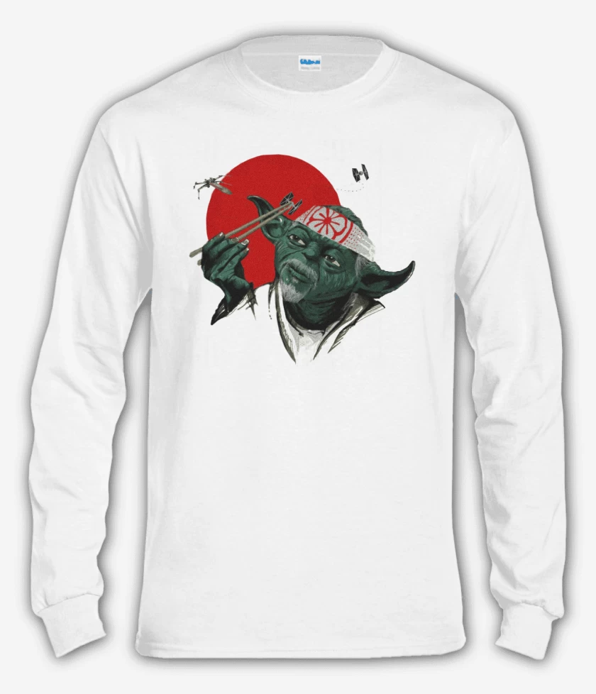 Polera manga larga Blanco de Yoda Miyagi 