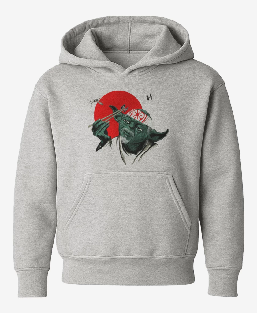 Poleron de niño Gris Melange de Yoda Miyagi 