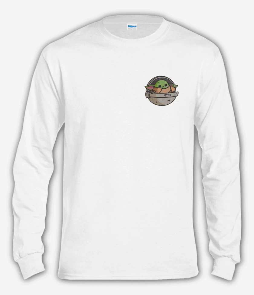 Polera manga larga Blanco de Baby capsul yoda