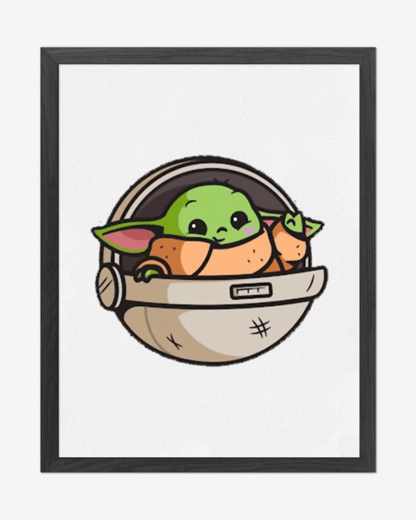 Cuadro decorativo Blanco de Baby capsul yoda