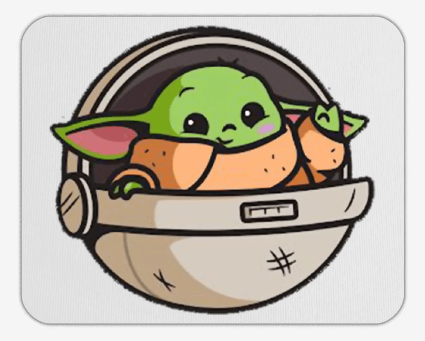 Mousepad Baby capsul yoda