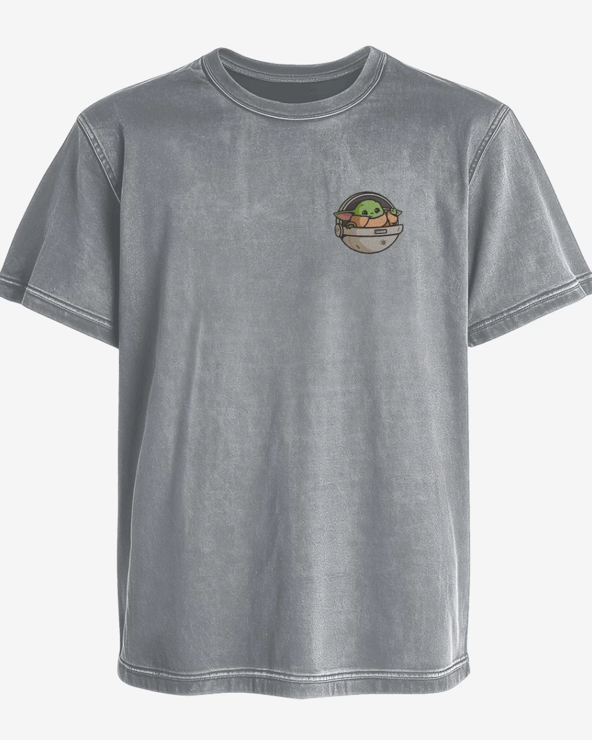 Polera desgastada Gris Melange de Baby capsul yoda