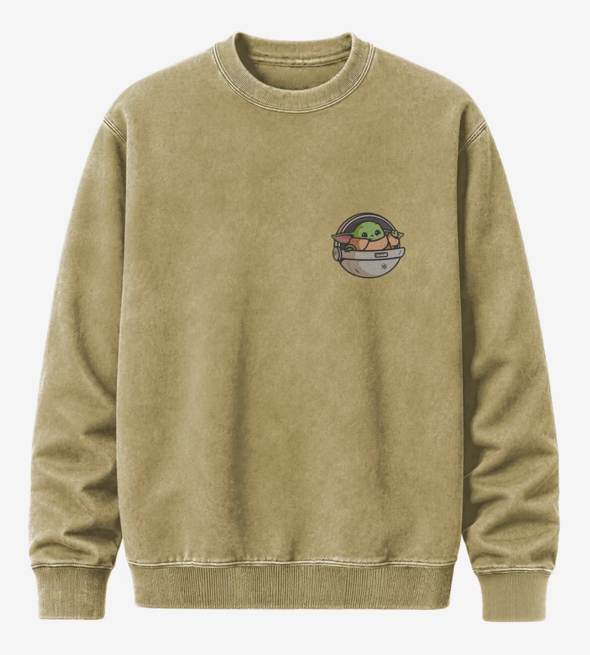 Poleron Polo Acid Wash Beige de Baby capsul yoda