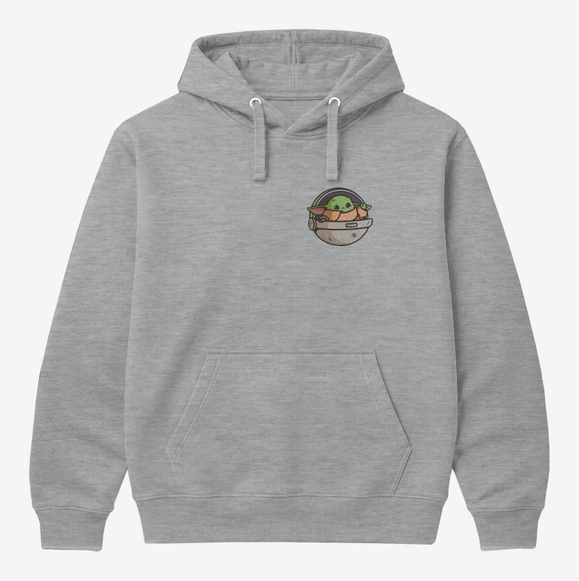 Polerón Canguro Gris Melange de Baby capsul yoda