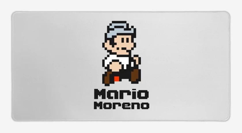 Mouse pad Gamer Blanco de Mario Moreno 