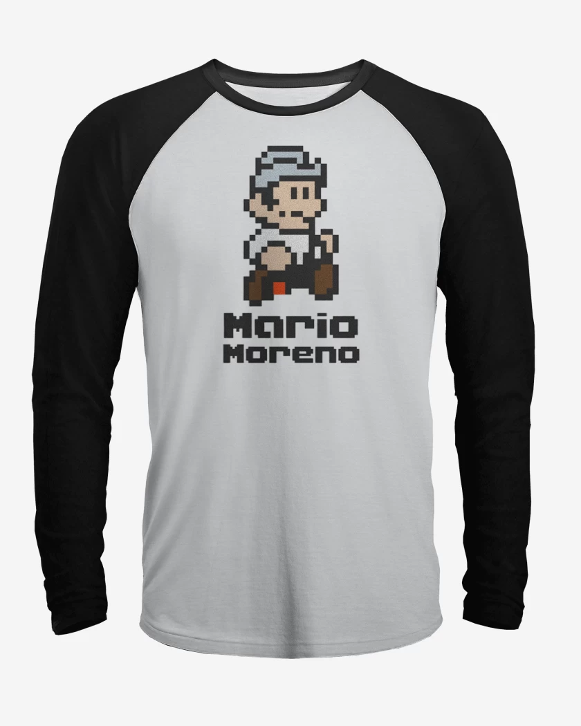 Polera Raglan Blanco / Negro de Mario Moreno 