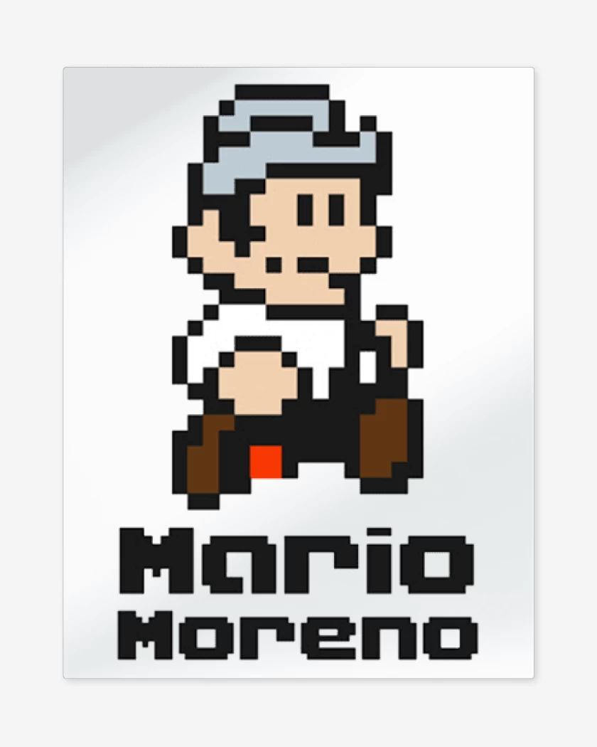 Print metalico Blanco de Mario Moreno 