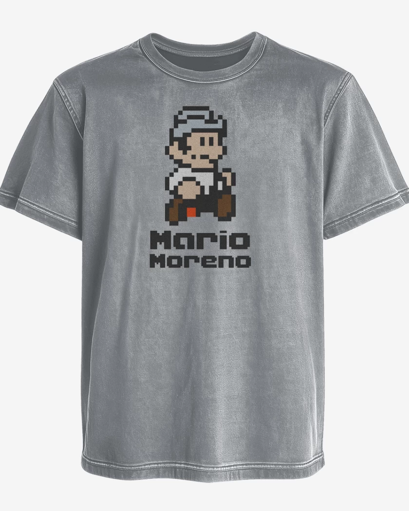 Polera desgastada Gris Melange de Mario Moreno 