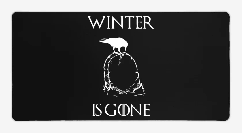 Mouse pad Gamer Negro de GOT - Winter is Gone