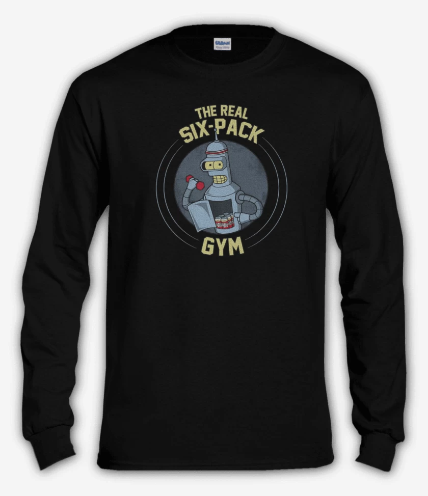 Polera manga larga Negro de Real Six Pack 