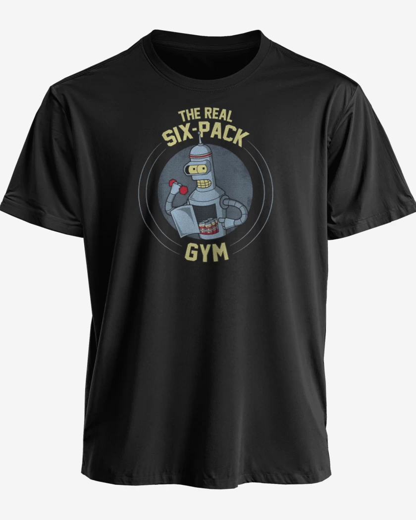 Polera premium Negro de Real Six Pack 