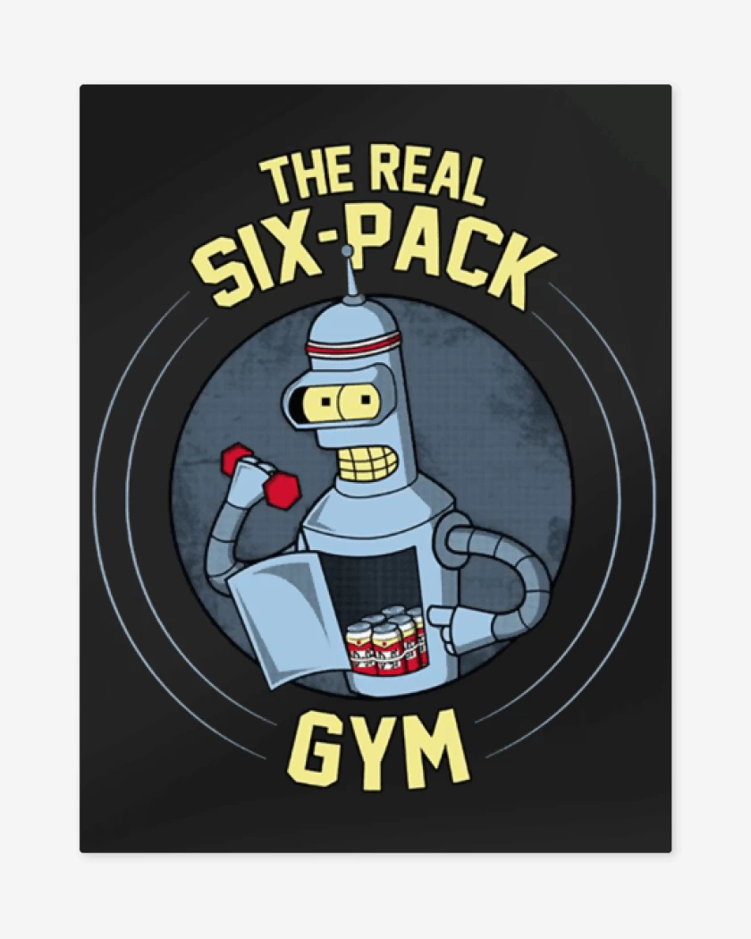Print metalico Negro de Real Six Pack 