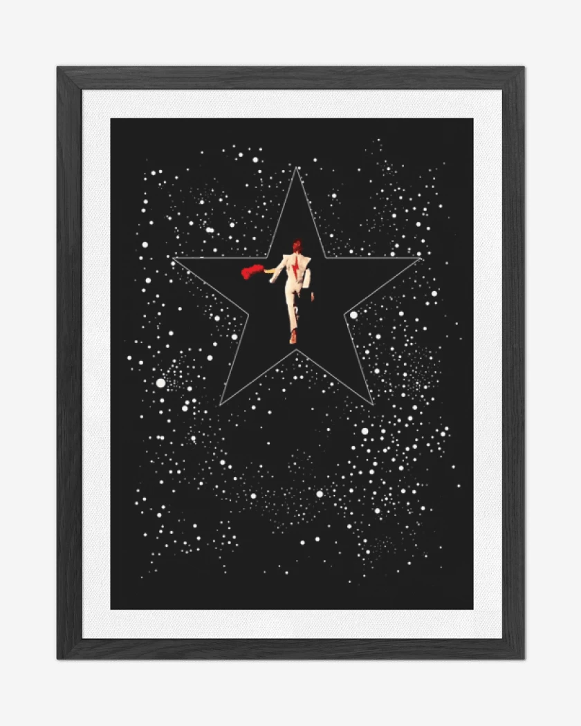 Cuadro decorativo Negro de Star bowie 
