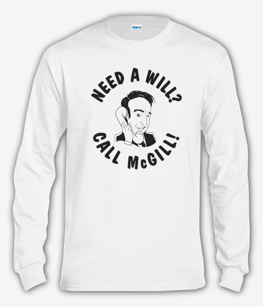Polera manga larga Blanco de Llama a jimmy!