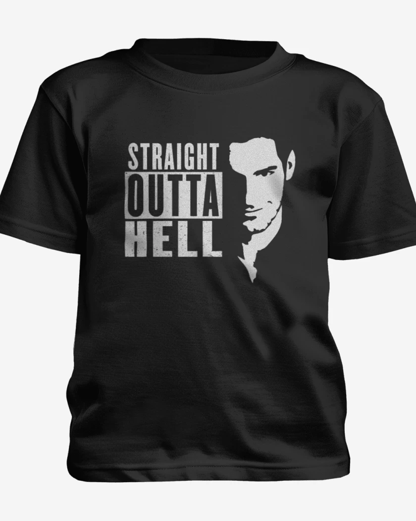 Polera de niño Negro de Lucifer hell