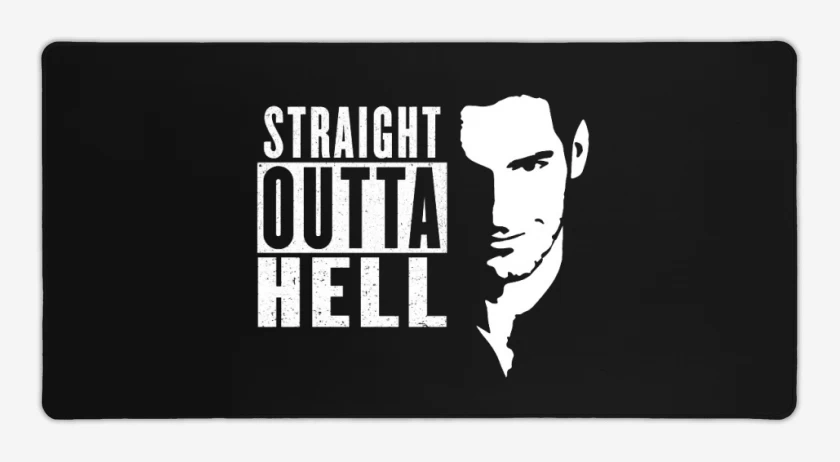 Mouse pad Gamer Negro de Lucifer hell