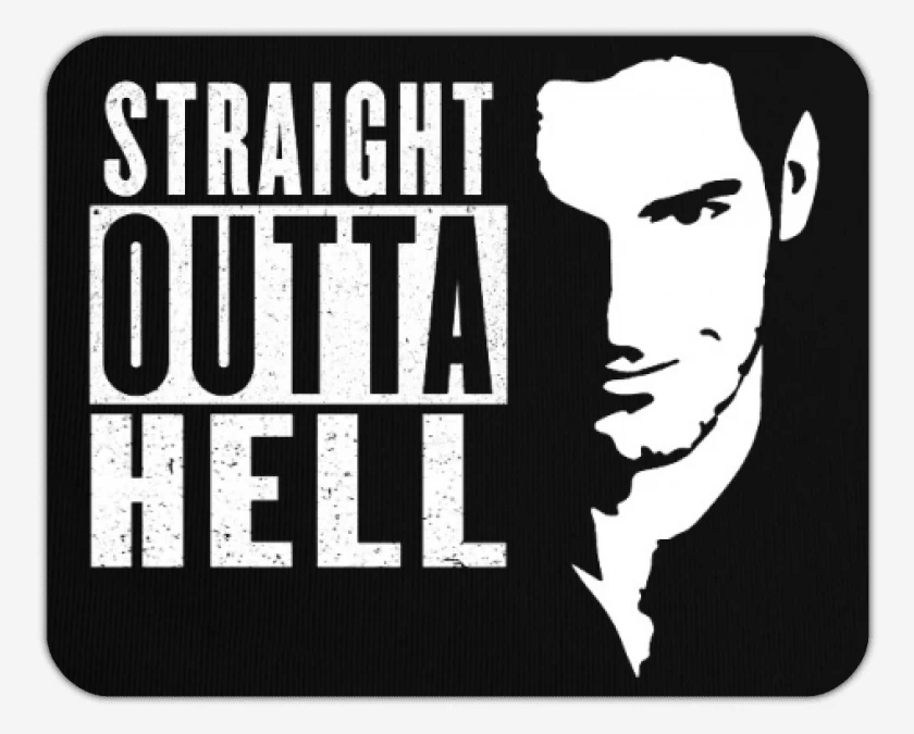 Mousepad Negro de Lucifer hell