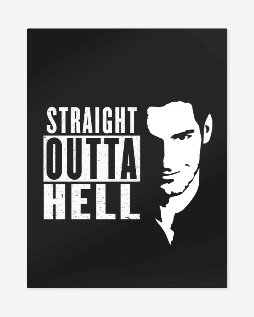 Print metalico Negro de Lucifer hell