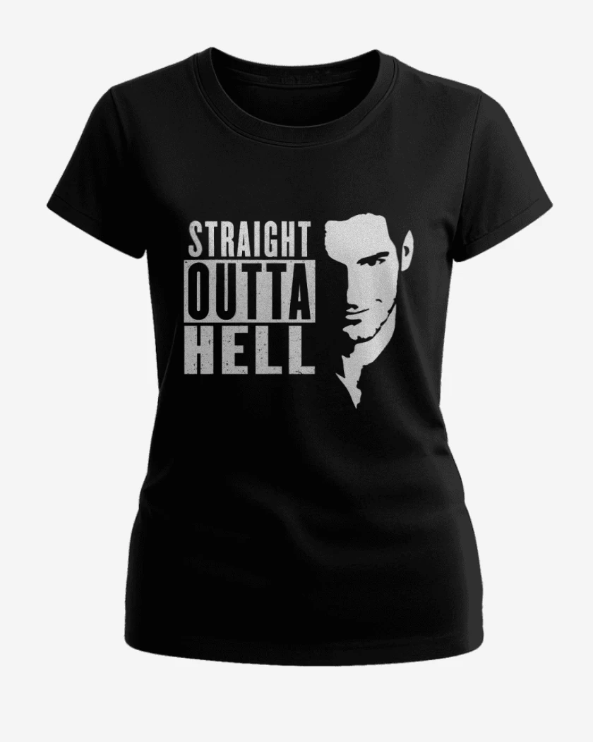 Polera de Mujer Negro de Lucifer hell