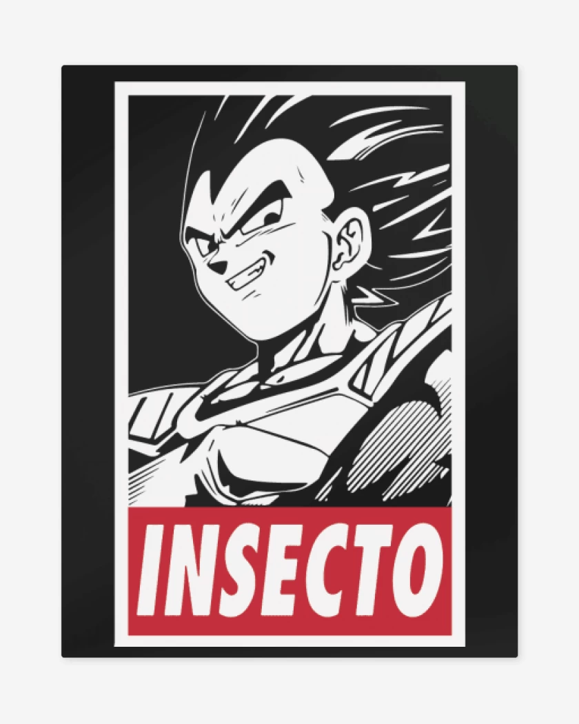 Print metalico Negro de Insecto