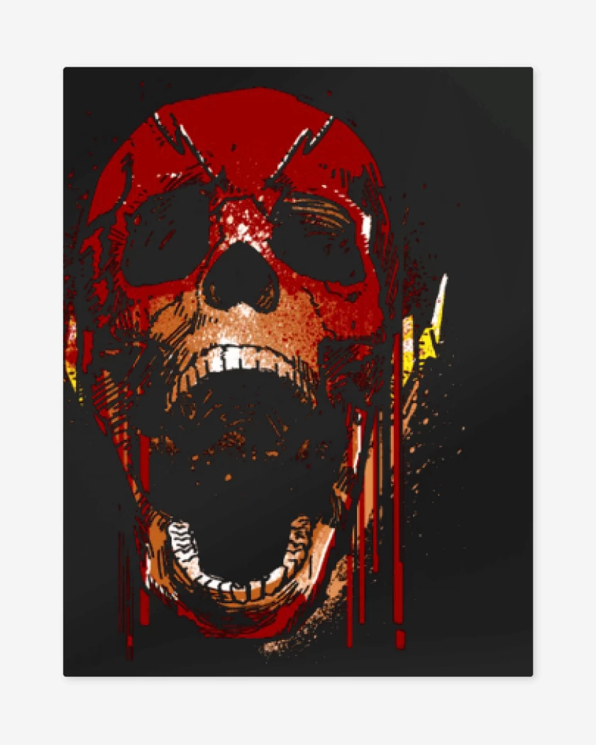 Print metalico Negro de Skull Speed