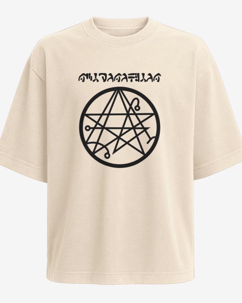 Polera Oversize Beige de necronomicon II