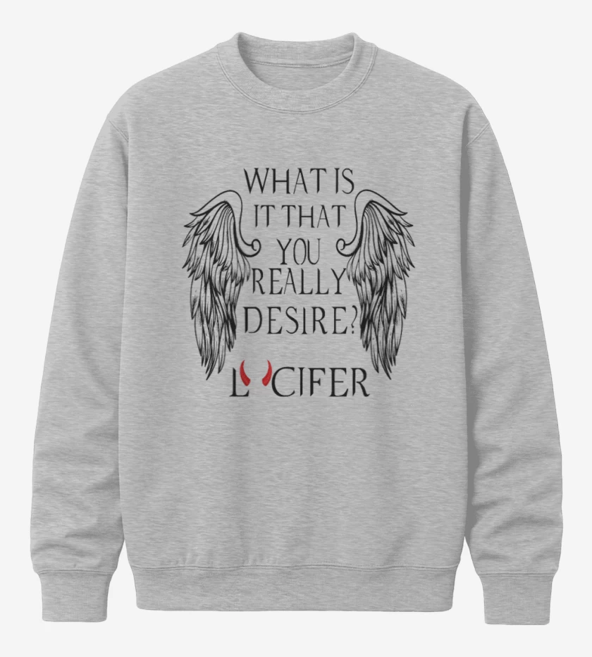 Poleron polo Gris Melange de lucifer in hell 2