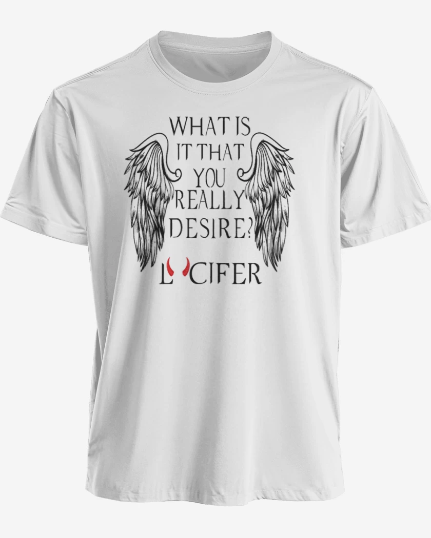 Polera premium Blanco de lucifer in hell 2