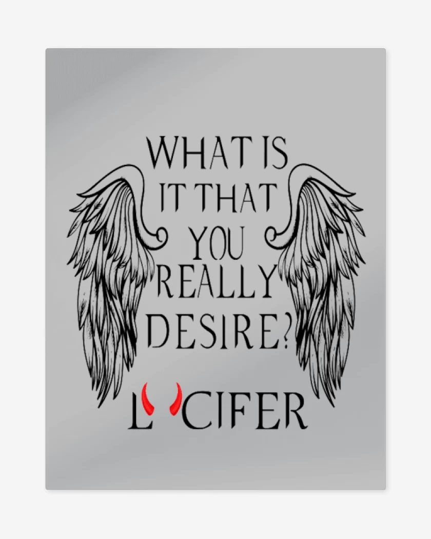 Print metalico Gris Melange de lucifer in hell 2