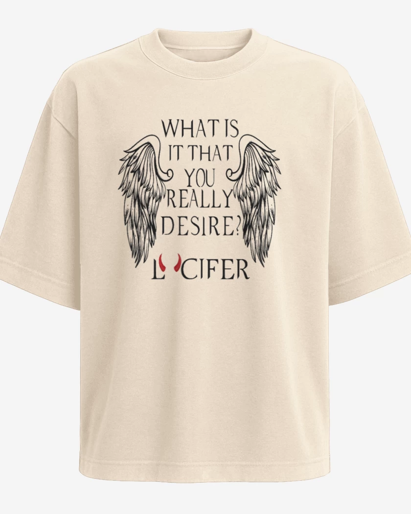 Polera Oversize Beige de lucifer in hell 2
