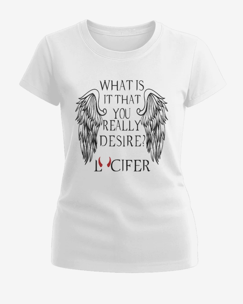 Polera de Mujer Blanco de lucifer in hell 2