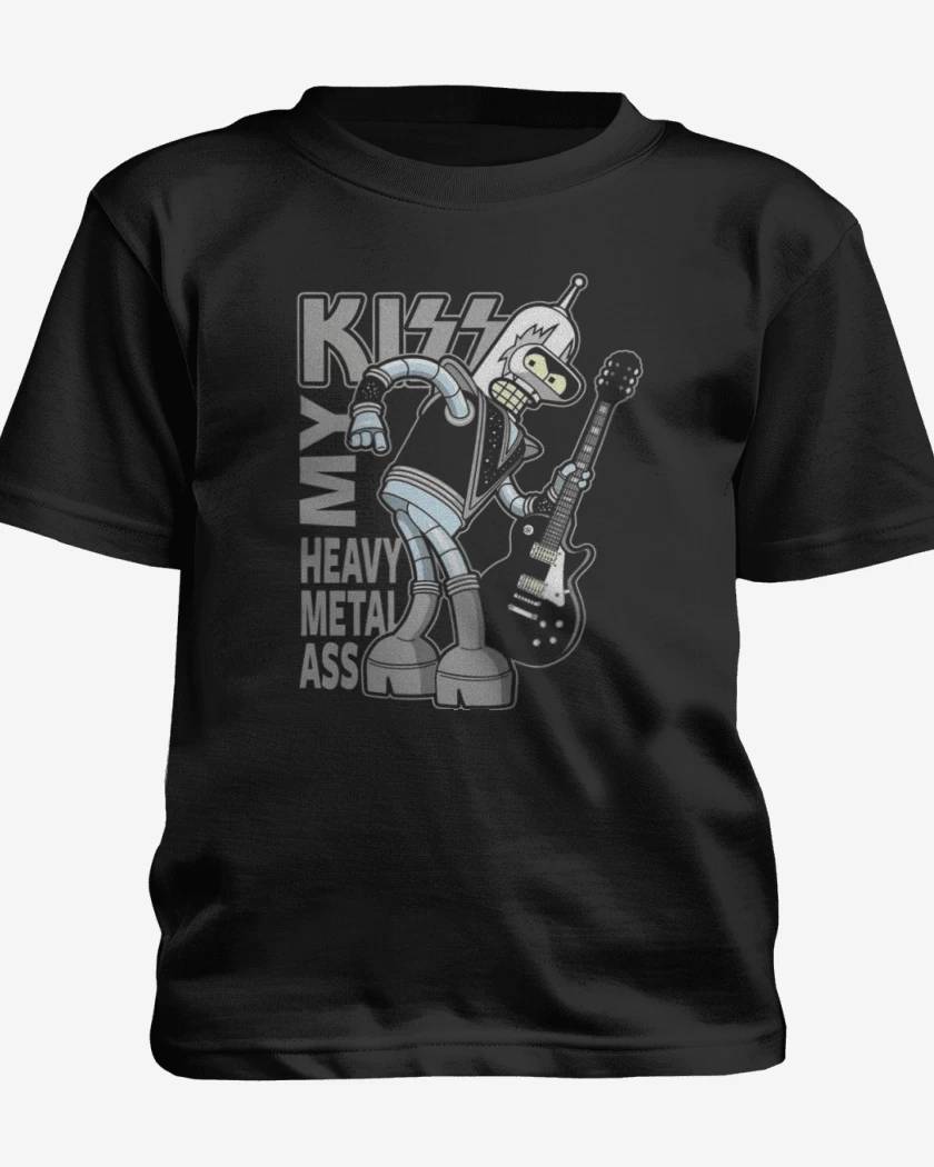 Polera de niño Negro de Bender kiss
