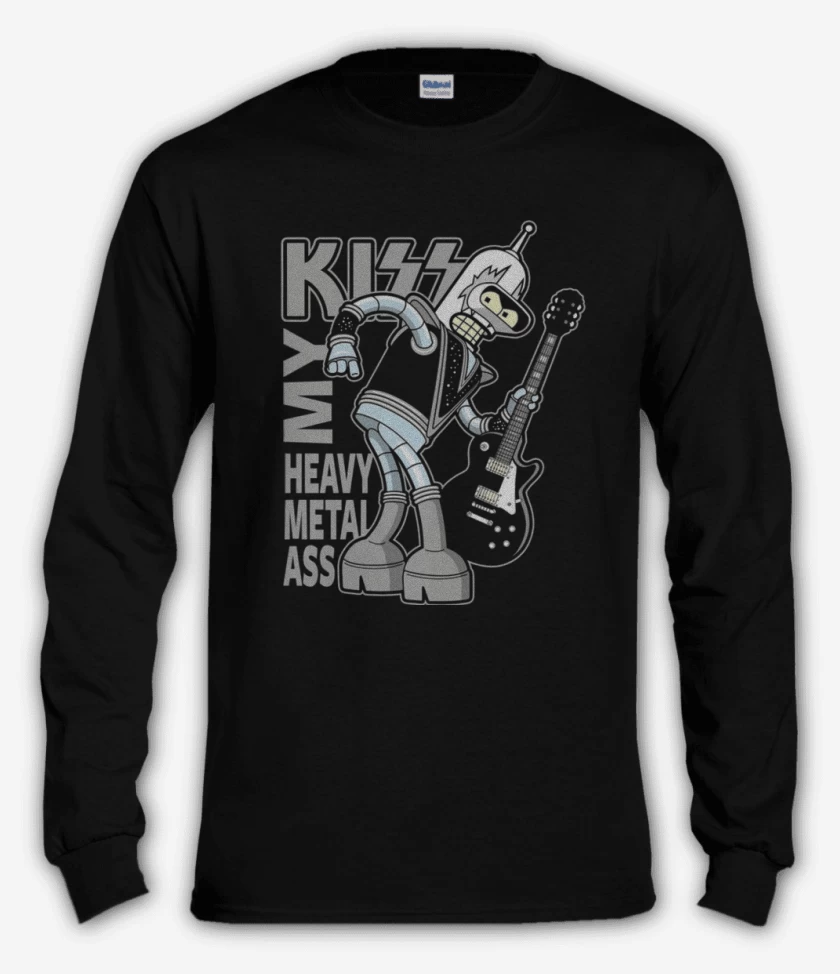Polera manga larga Negro de Bender kiss
